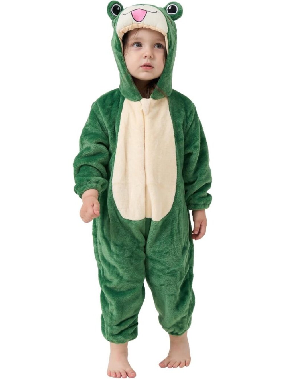 Cozy Unisex Baby Animal Costume Pajamas - Flannel Hooded Halloween Romper